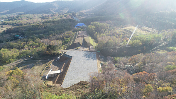 一般国道5号仁木町銀山改良工事の現場全景